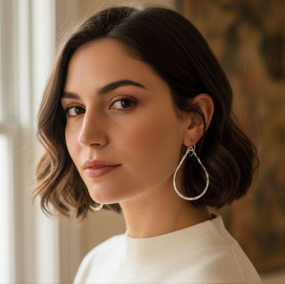 Silver Hoop Earrings